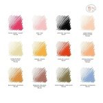 Conte A Paris Colored Crayons Set - 12 Assorted Portrait Colors - Plastic box - Image 4