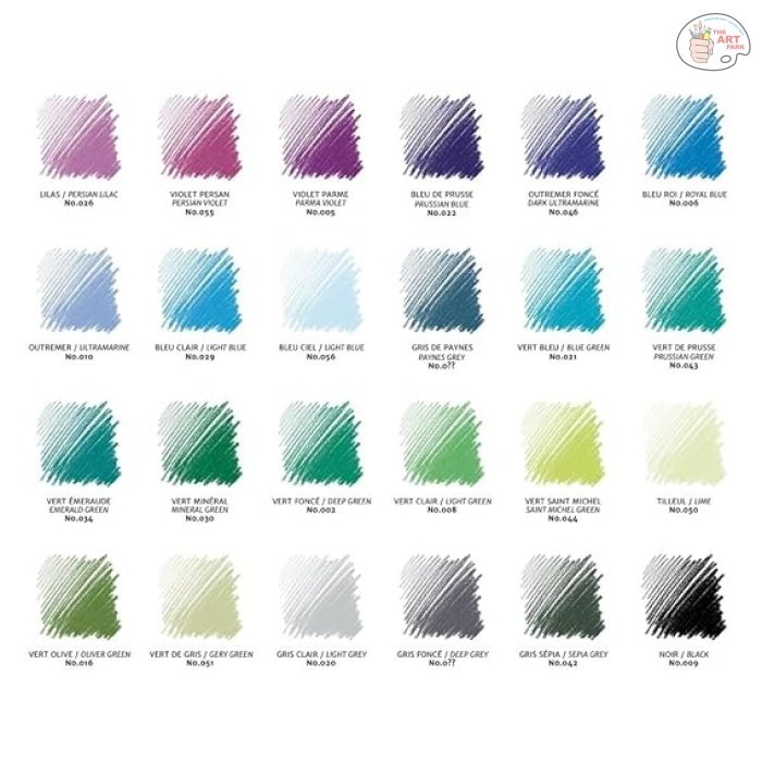 CONTE A PARIS Colour Carres Crayons - 48 Assorted Colours - Plastic box - Image 3