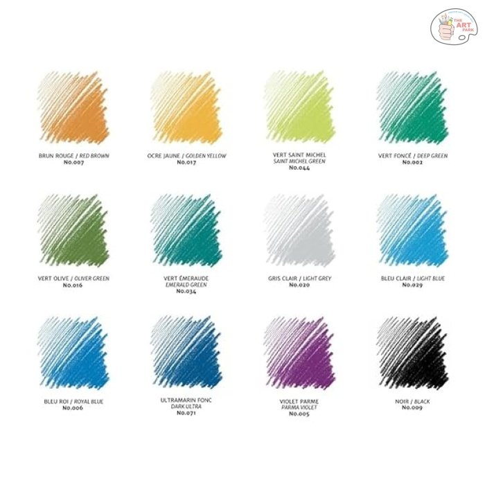 Conte a' Paris Colour Carres Crayons - Set of 24 - Plastic Box - Assorted - Image 4