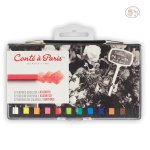 Conté à Paris Carre Colour Crayons set of 12 - Plastic Box - Assorted