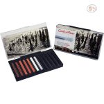 Conté à Paris Carre Colour Crayons set of 12 - Assorted - Plastic box with hook - Image 2