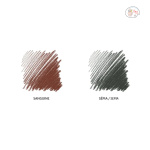 Conte a' Paris Sketching Pencils - Blister Pack of 2 - Sanguine + Sepia (50109) - Image 2