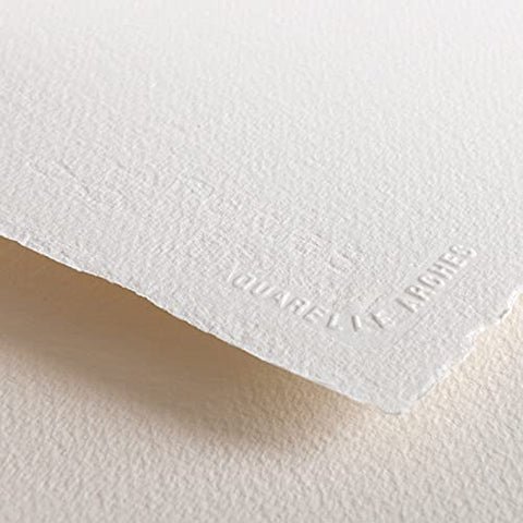 418bMn1fxmS_500x_fa2e58b2-f859-48d6-bbb9-e3c11dce937e ARCHES COLD PRESS BRIGHT WHITE 10 LOOSE SHEETS 300 GSM 56CMX76CM 22X30IN 4DECKLE EDGES 1795040 - Image 1