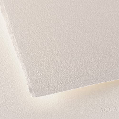 41IkaPaLxrS Arches Watercolour - Aquarelle - 113 cm x 914 cm 2DECKLE EDGES Natural White Rough Grain 300 GSM 100% Cotton Paper Roll 1710275 - Image 1