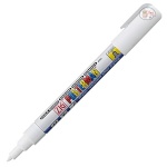 Zig Posterman Acrylic White Marker – Extra Fine 0.7mm Tip Permanent Ink, DRAWING HI-LIGHT Pen for Chalkboards, Glass, Mirrors, Windows, Ceramics & Posters | Quick-Dry, Water-Resistant Ink for Clear Writing.