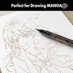 Zig Kuretake I AI Liner Ultra Fine Brush Tip Pen – Sepia Color | Water-Based Pigment Ink | Perfect for Delicate Expressions in Comic, Manga & Illustration Drawing Pen | Made in Japan - Image 3