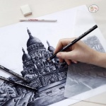 conte a paris pastel pencil x 2 BLACK 50117 - Image 2