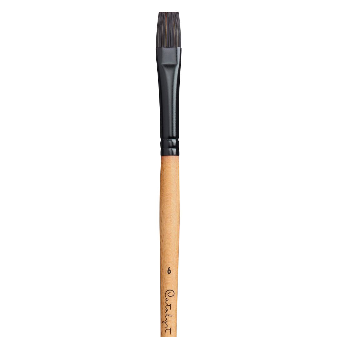6400-B_21 PRINCETON CATALYST LONG HANDLE BRIGHT BRUSH FOR ACRYLIC/OIL - Image 1