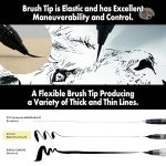 Zig Cartoonist ai Liner, Ultra fine Brush tip pen, Black COLOUR Ink Perfect for Delicate Expressions in Illustration, Manga, lettering, 1PSC MADE IN JAPAN - Image 4