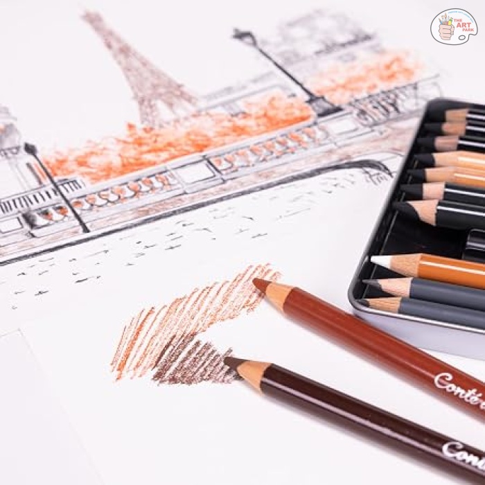 conte a paris THE STUDIO METAL 12 SKETCHING PENCILS SET 2186 - Image 3