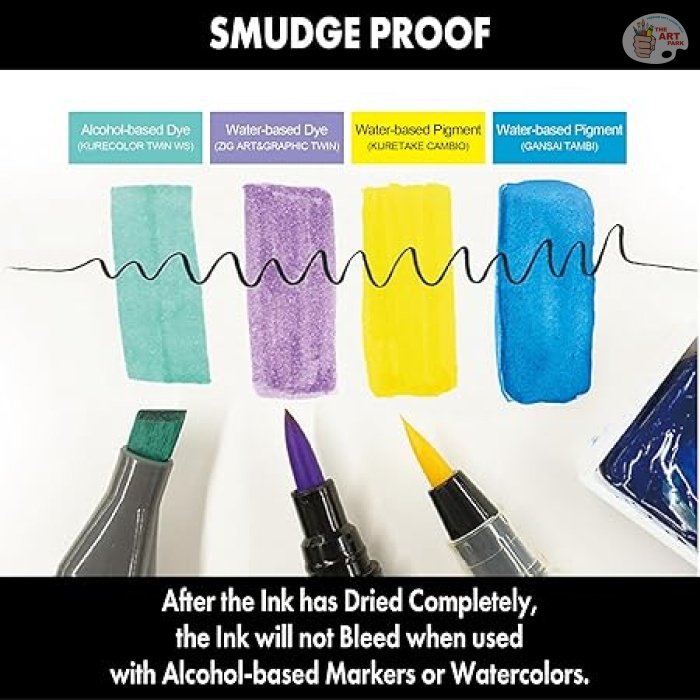 Zig Kuretake I AI Liner Ultra Fine Brush Tip Pen – Sepia Color | Water-Based Pigment Ink | Perfect for Delicate Expressions in Comic, Manga & Illustration Drawing Pen | Made in Japan - Image 6