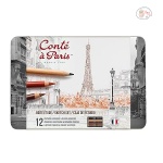 conte a paris THE STUDIO METAL 12 SKETCHING PENCILS SET 2186 - Image 6
