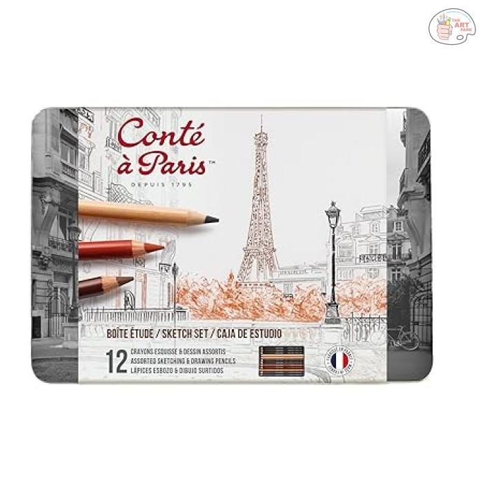 conte a paris THE STUDIO METAL 12 SKETCHING PENCILS SET 2186 - Image 6