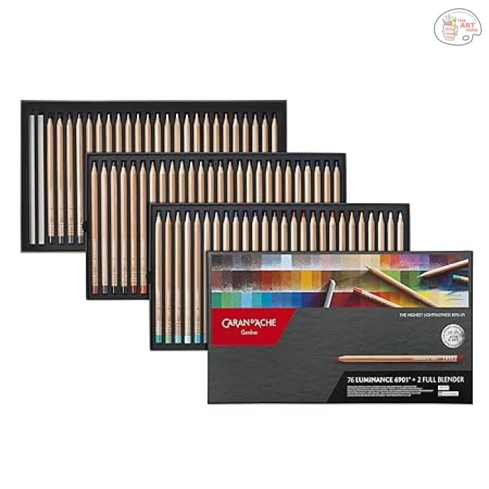 Caran D'Ache Artist Luminance Colour Pencils 76 Shades+2 Pc Blender (6901.776),Multicolor - Image 2
