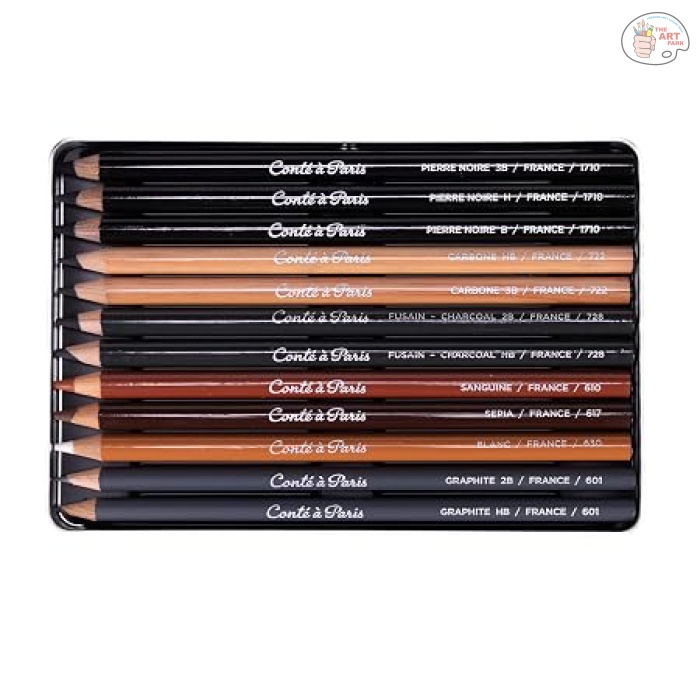 conte a paris THE STUDIO METAL 12 SKETCHING PENCILS SET 2186 - Image 5