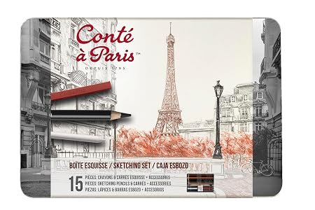 81yQ5hqkMWL._SX450_ Conte A Paris Sketching Set of 15 / Drawing Set of 15 750410 - Image 1