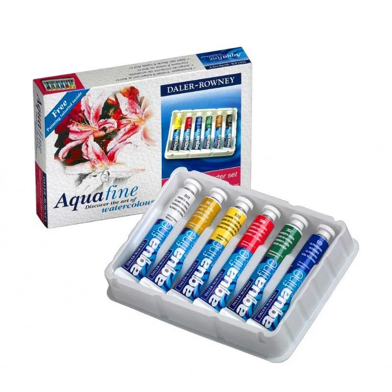 A00018122_1800x1800 DALER & ROWNEY AQUAFINE STARTER TUBE SET 6 x 8 ML 131900777 - Image 1