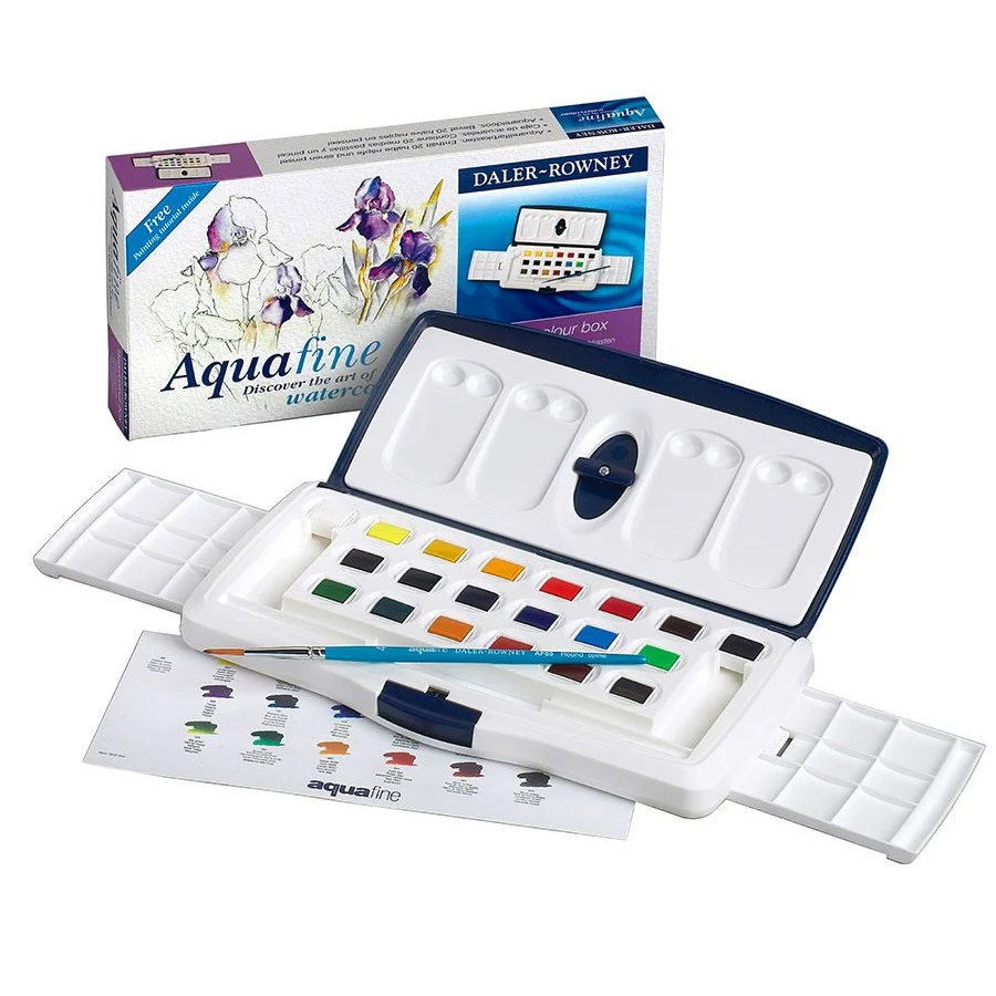 A00019532_1800x1800 DALER & ROWNEY AQUAFINE PB WATER COLOUR PAN SET OF 20 (D131900026) - Image 1