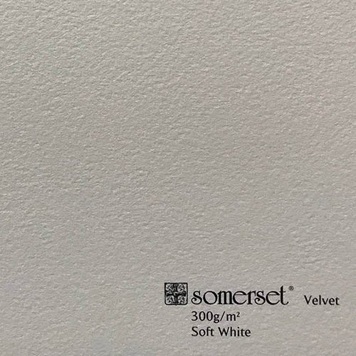 IMG_1560-1 ST. CUTHBERTS MILL SOMERSET VELVET SOFT WHITE 4 DECKLE EDGES 300GSM 760X1120MM 30"X44" 5183002303CC - Image 1
