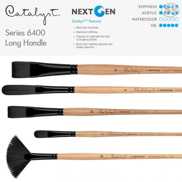 PRINCETON CATALYST SYNTHETIC LONG HANDLE FLAT - Image 4