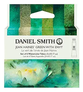 51dNYe6zyIL._SY300_SX300_QL70_FMwebp_ DANIEL SMITH Jean Haines’ Green with Envy Set of 6 Watercolor Tubes - Image 1