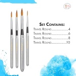princeton elite synthetic SHORT HANDLE TRAVEL ROUND BRUSH, WATERCOLOUR BRUSHES - Image 3
