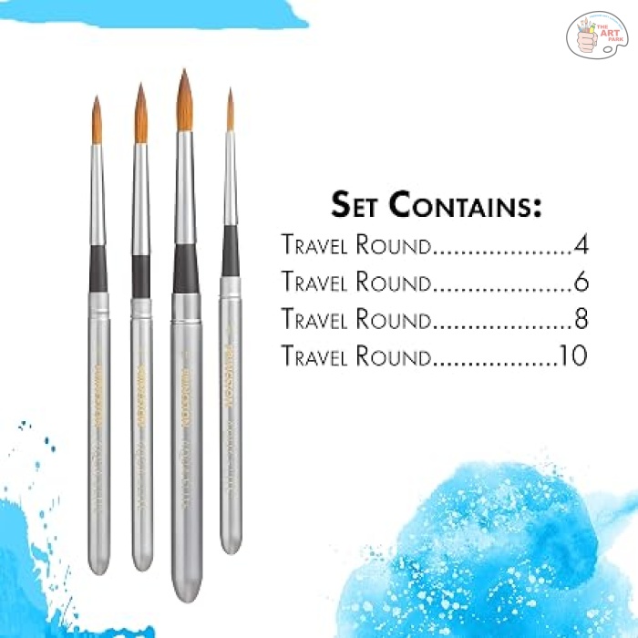 princeton elite synthetic SHORT HANDLE TRAVEL ROUND BRUSH, WATERCOLOUR BRUSHES - Image 3