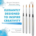 princeton elite synthetic SHORT HANDLE TRAVEL ROUND BRUSH, WATERCOLOUR BRUSHES - Image 4