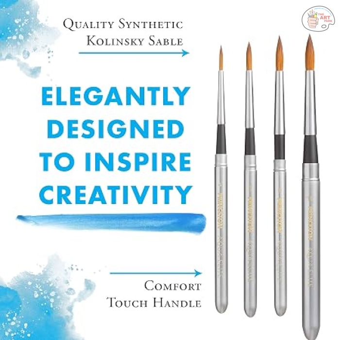 princeton elite synthetic SHORT HANDLE TRAVEL ROUND BRUSH, WATERCOLOUR BRUSHES - Image 4