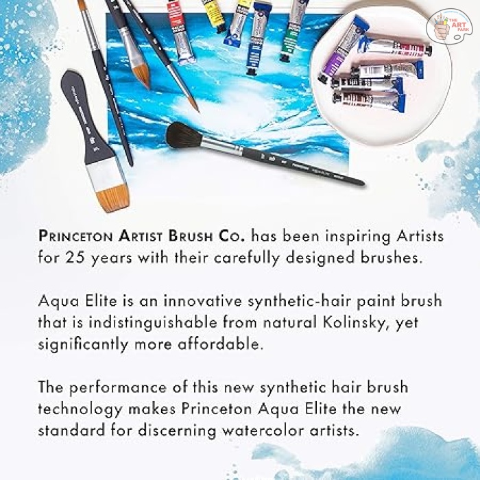 princeton elite synthetic SHORT HANDLE TRAVEL ROUND BRUSH, WATERCOLOUR BRUSHES - Image 5