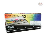 DANIEL SMITH WATERCOLOUR SET 12 HALF PAN SET WITH BONUS EMPTY PANS