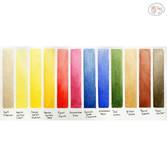DANIEL SMITH WATERCOLOUR SET 12 HALF PAN SET WITH BONUS EMPTY PANS - Image 3