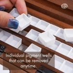 Fuumuui Portable Empty 24-Well Watercolor Palette Set | Includes Travel Brush & Multi-Use Straps, Perfect for Outdoor Painting - Image 5