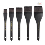 Fuumuui 5pcs Blue Hake Brushes Flat Watercolor Brushes