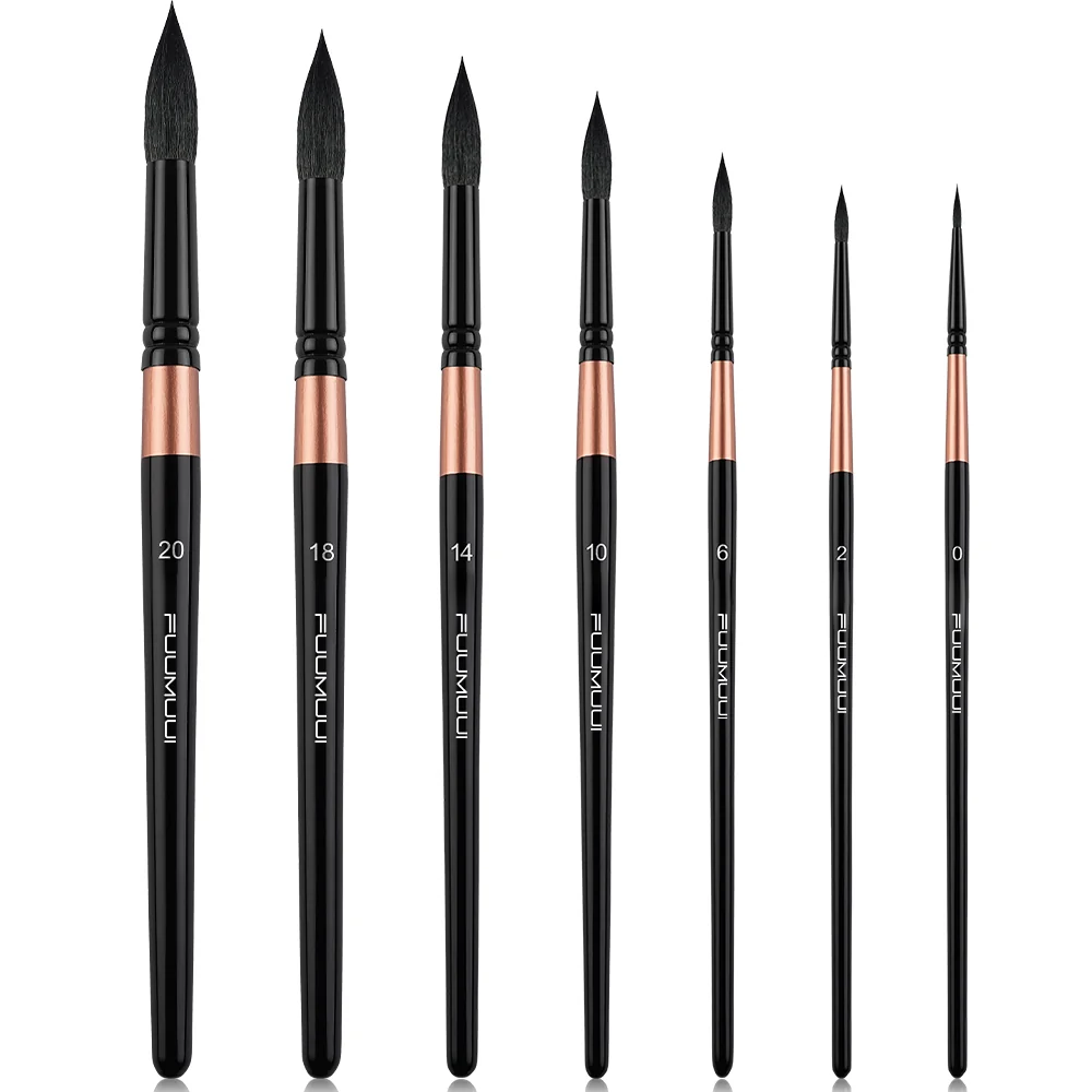 1_253cd82d-6622-4e9c-a965-69b453e8903c Fuumuui 7pcs Professional Watercolor Brushes - Image 1