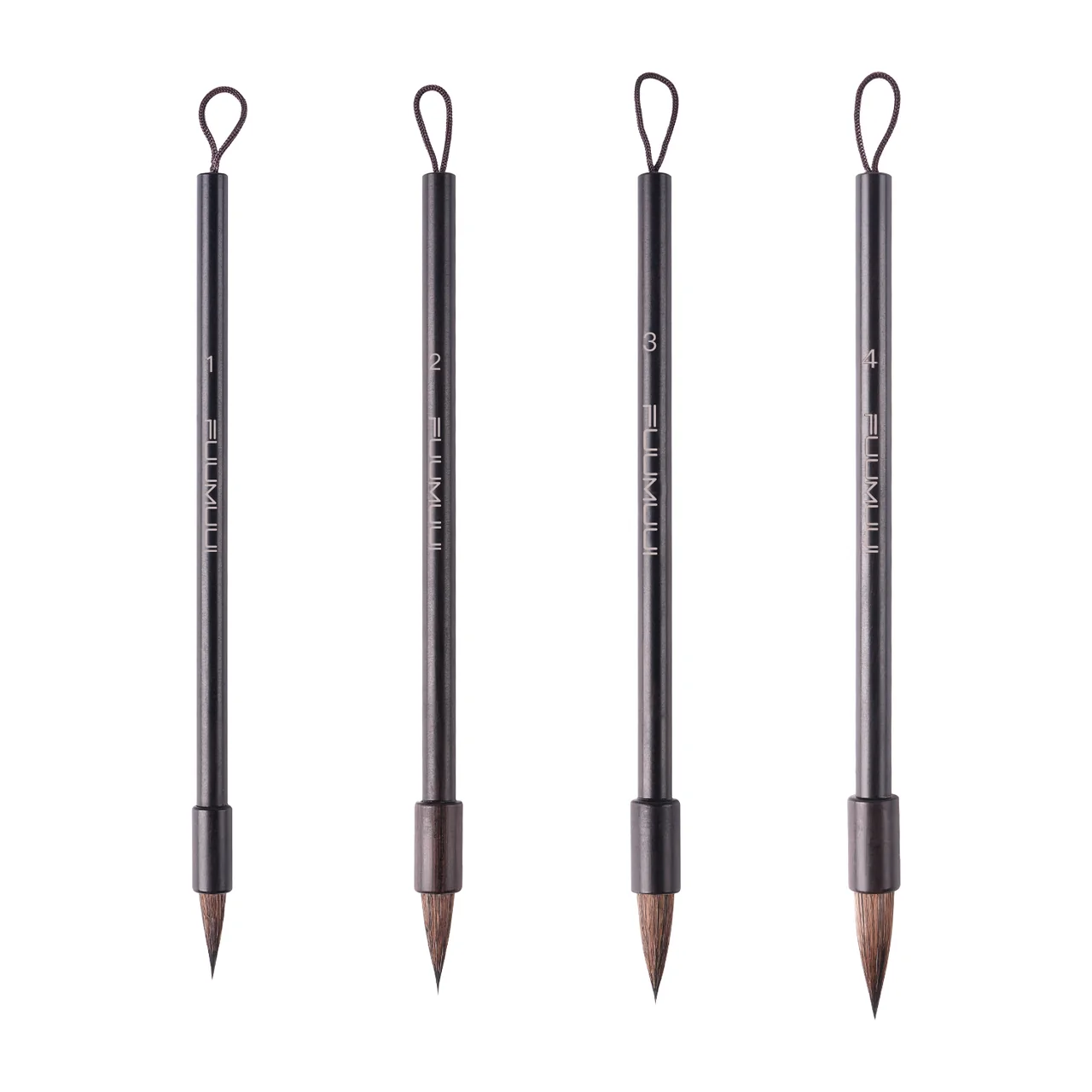 1_88efbb54-0b3a-4106-b8f6-d858f1673e3f Fuumuui Calligraphy Brushes – Set of 4 with Hand-Polished Rosewood and Durable Flat-End Hanging Design - Image 1