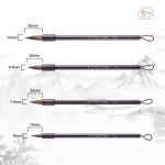 Fuumuui Calligraphy Brushes – Set of 4 with Hand-Polished Rosewood and Durable Flat-End Hanging Design - Image 4