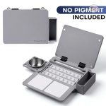 Fuumuui Portable Empty Watercolor Palette Set with 24 Half-Pans, Dual Buckets, Travel Brush, Carrying Bag & Paper Clip – Ideal for Outdoor and Studio Painting - Image 3