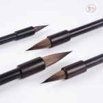 Fuumuui Calligraphy Brushes – Set of 4 with Hand-Polished Rosewood and Durable Flat-End Hanging Design - Image 6