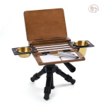 Fuumuui Portable Empty 24-Well Watercolor Palette Set | Includes Travel Brush & Multi-Use Straps, Perfect for Outdoor Painting - Image 12
